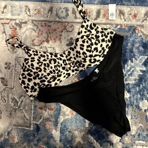 Leopard and black bikini